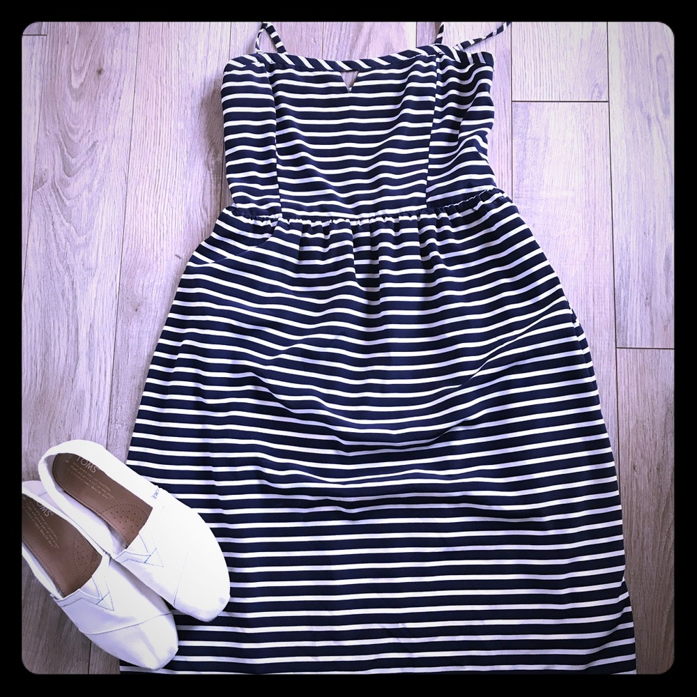 Lightweight nautical navy dress